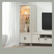 【多瓦娜家居】炭燒白2尺展示櫃(L330) 26058423002
