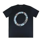 【Paul Smith】Paul Smith 簽字LOGO藍色立體PS圓圈搭斑馬PS純棉短袖T恤(男款/墨藍x多色)