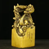 協貿國際日用品生活3館 吉祥純銅龍印章擺件銅官印龍印九龍玉璽風水旺權助事業化小人飾品
