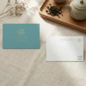 (店+)【天下第一好茶】品牌賀卡 送禮卡片｜燙金打凸 可代寫內容｜象牙質感賀卡