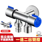 【Hao Teng】不鏽鋼雙控三角閥 分水器 三角凡爾止水閥 一進二出獨立控制三通 角閥分流水龍頭 三角凡而 三通角閥