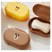 (店+)line 熊大 旅用 肥皂盒 肥皂收納盒
