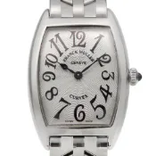 【DOKODEMO】Franck FRANCK MULLER Tonocar Vex 女士腕錶，型號 1752QZ，不鏽鋼材質，石英機芯，指針式顯示，銀色錶盤。 [二手]