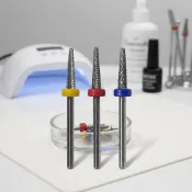 1個鎢鋼指甲鑽頭 足部護理碳化鎢銑刀 指甲銼刀 美甲刀 美甲工具