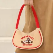 (店+)❮南他宿❯ 超商免運中 韓國大創 DAISO 奇奇蒂蒂刺繡毛絨肩背包