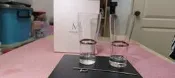 MIKIMOTO 原廠精品 水杯 果汁杯 啤酒杯 帶珍珠攪拌棒 新品未使用 原廠包裝盒