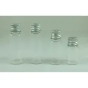 【台灣瓶瓶罐罐】10ML/15ML/20ML/30ML 茶色/透明 鋁蓋玻璃瓶 .樣品瓶.薄玻璃瓶.管玻璃瓶.瓶瓶罐罐