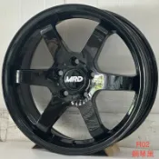 【超前輪業】R02 璇壓輕量化 17吋鋁圈 5孔114.3 7J ET40 鋼琴黑 8.2KG