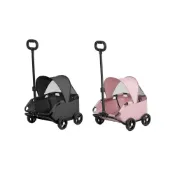(店+)【Wild Summer 野一夏】小型犬專用可摺疊式多功能寵物手拉推車｜手拉推車｜寵物推車｜購物推車｜拉桿車｜狗推車