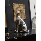 【輕奢美式招財】金錢豹雕塑 獵豹擺件 動物裝飾品 桌面擺飾 客廳招財擺飾 art
