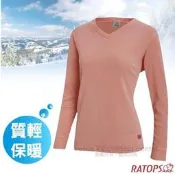 RV城市【瑞多仕 RATOPS】女 款V領長袖刷毛保暖內衣 Thermolite 衛生衣 保暖衣 內搭衣_DB4520