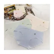 (店+)【HanVo】現貨 兔兔小圖純色透氣內褲 親膚柔軟純棉中低腰三角褲 獨立包裝 流行少女內褲 內著 A11-5305