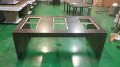 二手家具店 宏品全新中古傢俱 E52703營業用6孔火鍋桌 餐桌 羊肉爐桌 薑母鴨桌*2手桌椅拍賣 洽談桌 會議桌