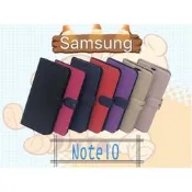 City Boss Samsung Note10 側掀皮套 斜立支架保護殼 手機保護套 有磁扣 韓風 支架 保護殼