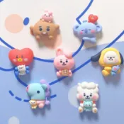 ⚡️櫻花優選⚡️BT21洞洞鞋diy配飾配件卡通BTS防彈少年團鞋釦立體鞋花裝飾可拆卸