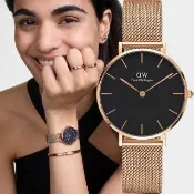【Daniel Wellington】DW 女錶-28mm Petite Melrose 經典極簡米蘭帶手錶-玫瑰金框 生日禮 送禮(DW00100217)