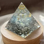 訂製【奧剛能量塔-給回歸光明的你】黃水晶/海藍寶-奧根金字塔
