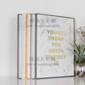 500片拼圖框框架裱框窄邊畫框定制客製帶相框掛墻38.5×53.5|34×48【時尚大衣櫥】