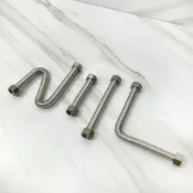 (店+)【蝴蝶衛浴】304不鏽鋼波紋管 總長30CM熱水器進水管.可折可彎.馬桶水箱進水管.小便斗進水軟管