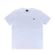 【HOTAI購】【PAUL SMITH】 簽字LOGO刺繡布章多彩斑馬圓領短袖T恤(男款/白)