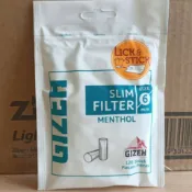 【現貨附發票】正品 德國  GIZEH捲煙濾嘴  6MM 薄荷口味  帶黏膠  每包120粒