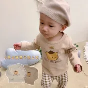 l現貨l男女寶寶栗子熊上衣