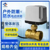 新品/優品防水電動球閥220V24二通絲扣銅水閥4分6分常開常閉閥門微型電動閥可開票am