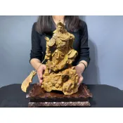 【66藝品】印尼沉香雕【跨步關公】關聖帝君 關公 武財神 天雕藝術品 供佛禮佛 鎮宅之寶 沉香擺件 P23