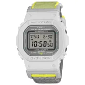 大高雄鐘錶城 CASIO卡西歐 5600 系列 DW-5600MNC-7A8 磁吸扣環耐衝擊構造運動數位腕錶 淺灰 x 霓虹黃 42.8mm｜樂天領券現折★全館特惠中★指定刷卡回饋10%