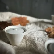 桌上的白瓷糖霜 / 蓋碗茶杯 蓋杯 茶具 - 小環杯蓋