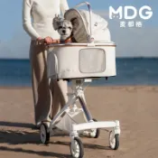 寵物推車可分離 車包兩用設計 加厚牛津布耐磨耐抓 加大空間中型犬可用 一鍵折疊收納 輕便攜帶 戶外遛狗貓咪首選