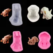 ♥網紅沙皮狗慕斯模具烘培小奶狗巧克力冰淇淋小狗3d立體臟臟狗蛋糕