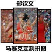 臺灣出貨-鄭欽文拼圖成品DIY益智解壓明星周邊送朋友送閨蜜的生日禮物 木製拼圖