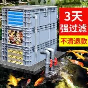 【臺北現貨】魚缸周轉箱過濾箱魚池滴流盒上過濾盒凈水循環系統養龜過濾器外置