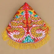 神明刺繡平繡雙龍三角鱗奉帽關聖帝君廣澤尊王玄天上帝神明帽 0809