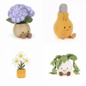 ✨壹灣出貨✨Jellycat繡球花盆栽公仔 玩偶 常春藤盆栽毛絨 玩具 趣味燈泡小雛菊花