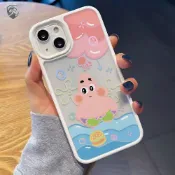 ins海綿寶寶 派大星蘋果15 i14 i13情侶殼iPhone12軟殼 壓克力XR i11 透明7/8 卡通防摔手機殼