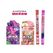 (店+)【貓咪姐妹 】日本 UHA 味覺糖 手撕葡萄軟糖 水蜜桃手撕片狀糖 葡萄糖果 水蜜桃糖果 日本零食 日本糖果 進口零食