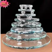 🔥桃園出貨🔥【免運】水晶底座玻璃底座託七星陣水晶球底盤玻璃底託七星盤10cm支架擺件