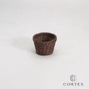 CORTEX 編織籃 仿藤籃 圓型籃W14 深咖啡色