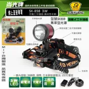 尚光牌[發票]SK898_A 3W集束型,白光LED 頭戴式工作燈,鋰電池充電,全場域應用職人2026年首選