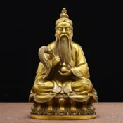 【純銅材質】太上老君神像 三清祖師 銅像擺件 佛像 神像 小神像 模型神像 銅擺件 家居供奉擺設