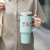 【Norns】雙飲手把保溫杯(蠟筆小新 Peanuts史努比 Snoopy 保冰保溫環保飲料杯 冰壩杯)