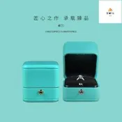 臺灣公司-質量保證tiffany創義高檔戒指盒鑽戒盒子首飾品單求結婚禮蒂芙尼項鏈收納