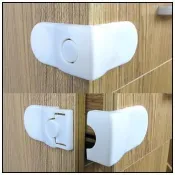 優品王--直角抽屜鎖 轉角抽屜鎖 寶寶安全鎖 衣櫃鎖 門鎖 冰箱鎖 藥箱鎖 防夾手 直角鎖 門扣 居家安全用品 寶寶鎖