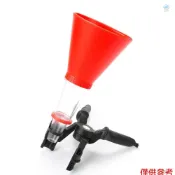 Crtw 汽車發動機油漏斗套件通用防溢油濾油器工具套裝可調的吸油漏斗填充油充電系統設備