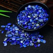 🚀臺灣出貨🚀天然青金石碎石擺件小顆粒魚缸花盆造景園藝裝飾小石頭