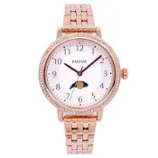 FOSSIL 美國最受歡迎頂尖潮流日月星辰優質晶鑽腕錶-玫瑰金-BQ3710