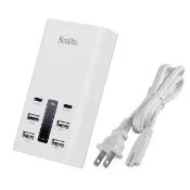 【KooPin】30W快充 4USB+2Type-C 六孔延長線充電器 全球電壓 台灣製造(4A2C)
