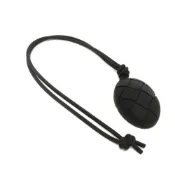 【DOKODEMO】二手 BOTTEGA VENETA 蛋形零錢包 Tech Rubber Family 頸帶零錢包 全新 Maxi Intrecciato 矽膠黑色零錢包